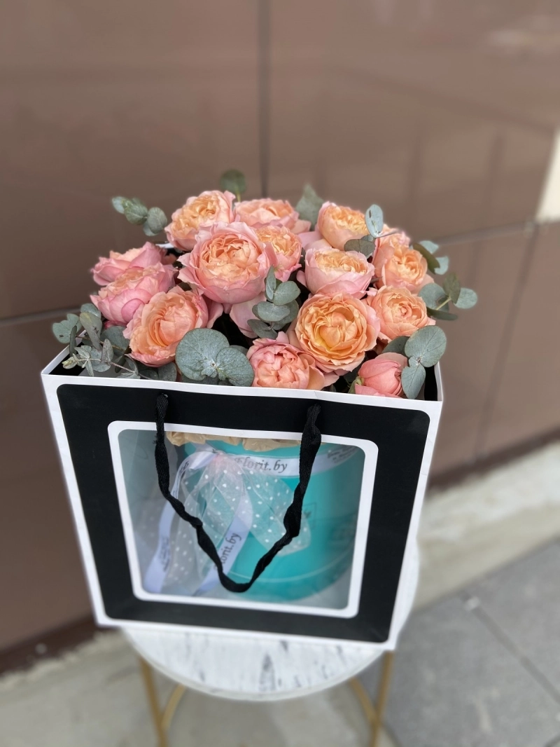 Композиция в сумке |Розовые мечты