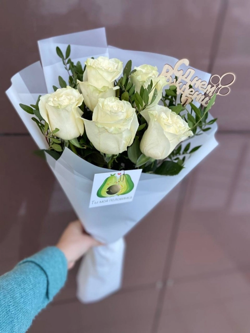 Букет | 5 роз в оформлении