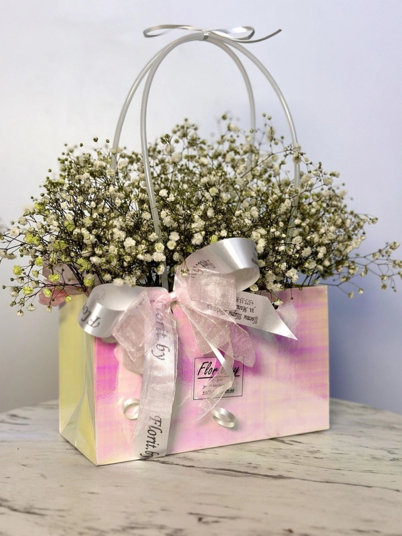 Композиция | Корзинка с гипсофилой